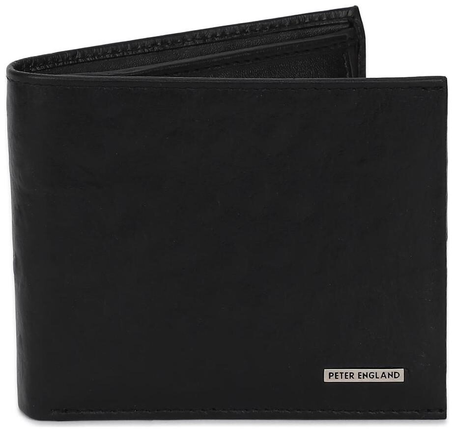 

Peter England Men Black Leather Bi-Fold Wallet ( Pack of 1 )