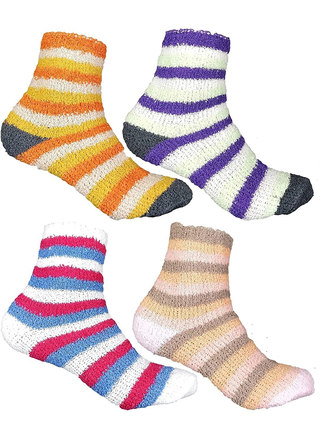 

Pinkit Soft Cozy Women Fuzzy Socks Winter Warm Feather Slipper Bed Socks (Without Thumb Socks)