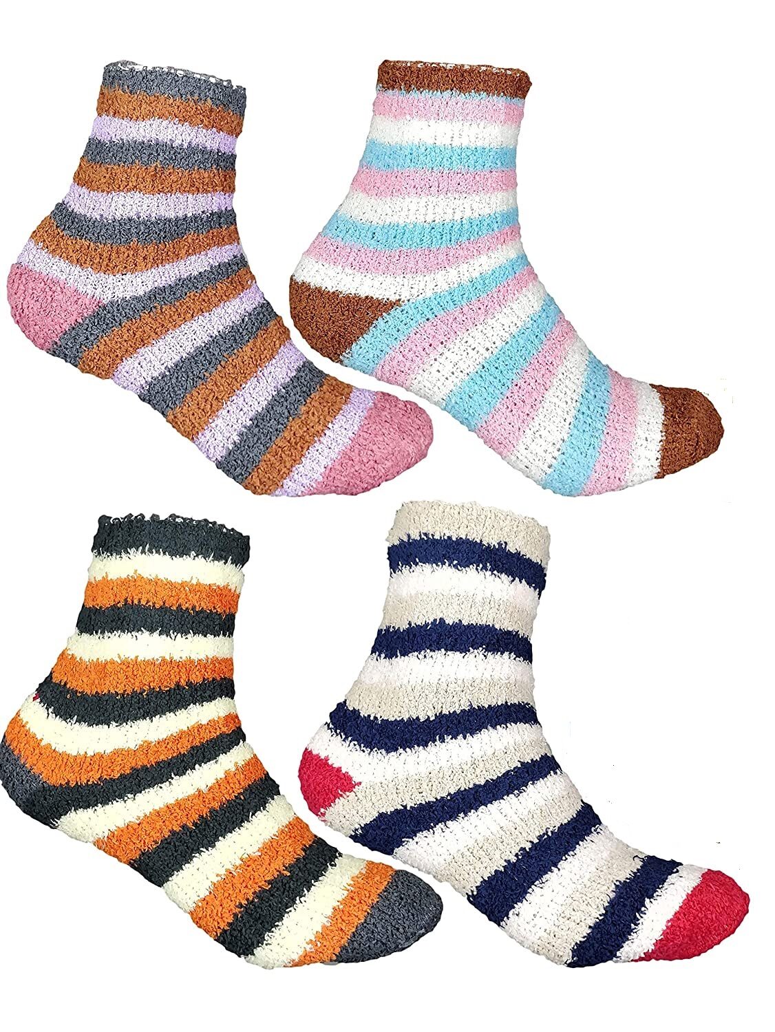 

Pinkit Soft Cozy Women Fuzzy Socks Winter Warm Feather Slipper Bed Socks (Without Thumb Socks)