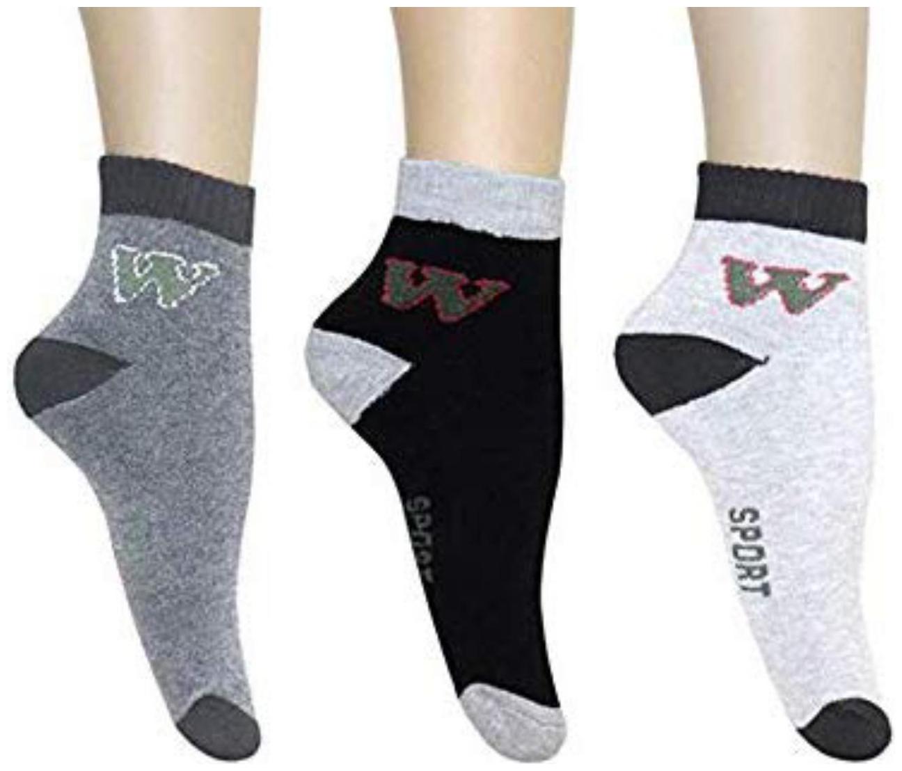 

PINKIT Multi Cotton Ankle length socks ( 3 pairs )