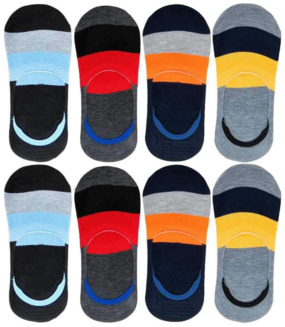 

Pinkit Multi Cotton No show socks ( Pack of 8 )