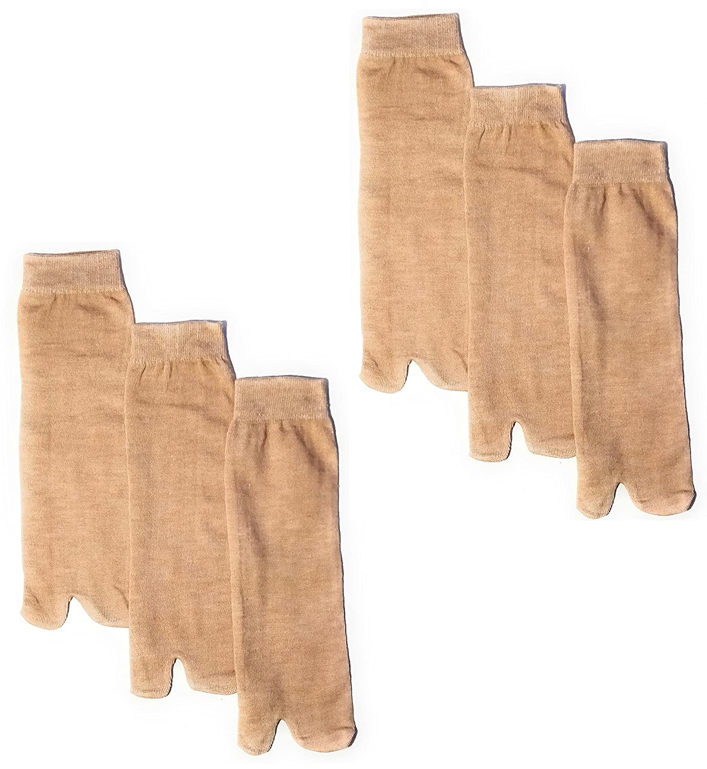 

Pinkit Beige Ankle Length Socks For Women