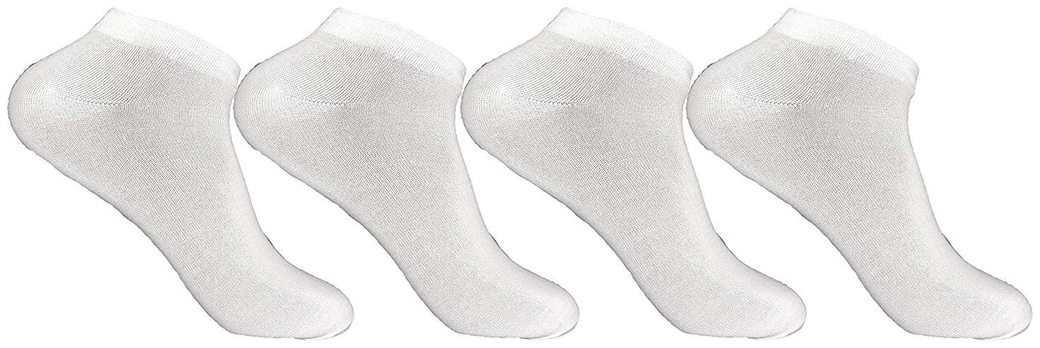 

Pinkit White Cotton Ankle length socks ( Pack of 4 )