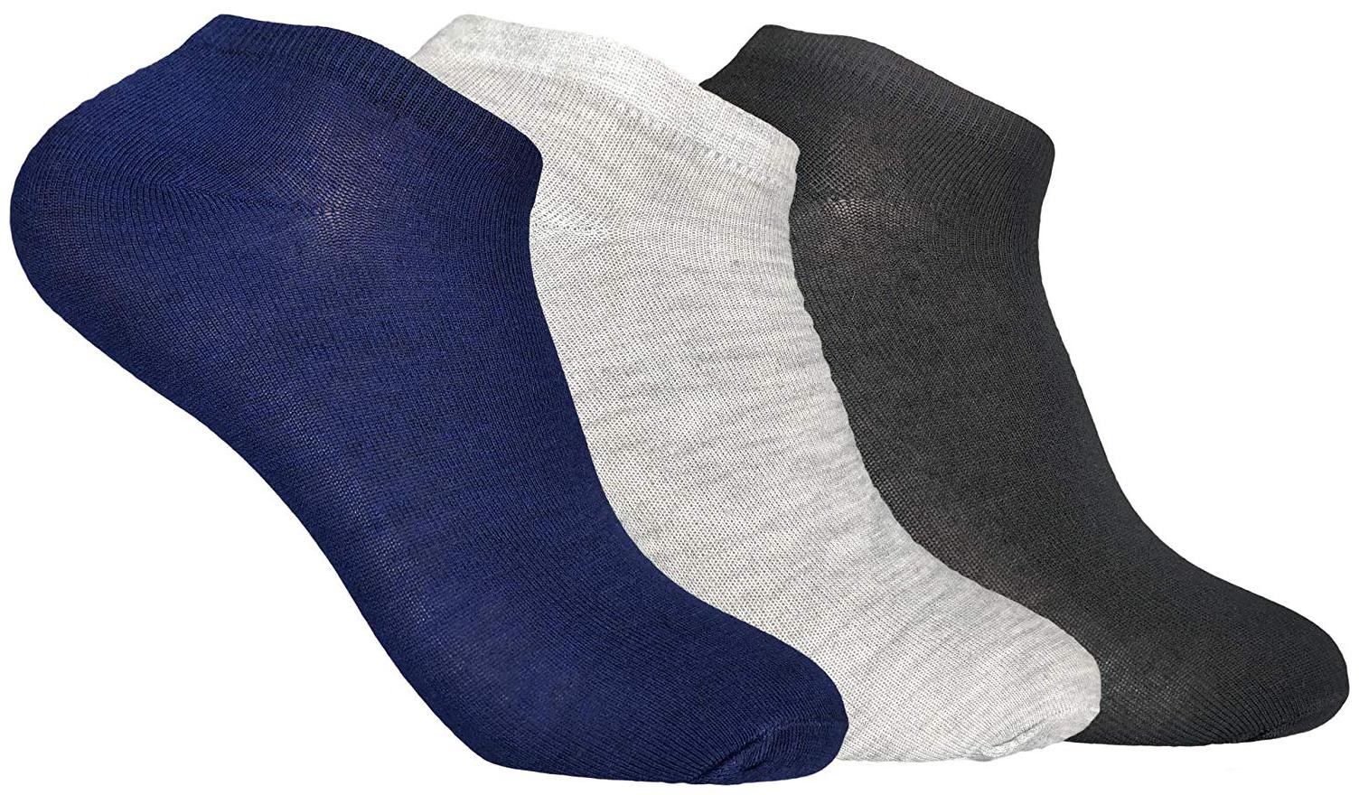 

Pinkit Multi Cotton Ankle length socks ( Pack of 3 )