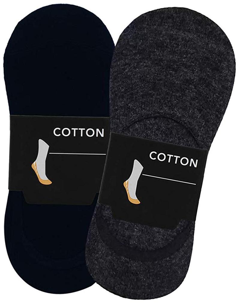 

PINKIT Blue Grey Cotton No show socks ( 2 pairs )