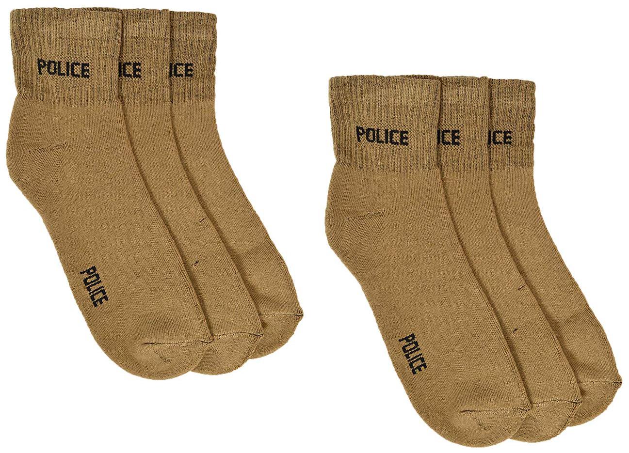 

PINKIT Beige Cotton Ankle length socks ( 6 pairs )
