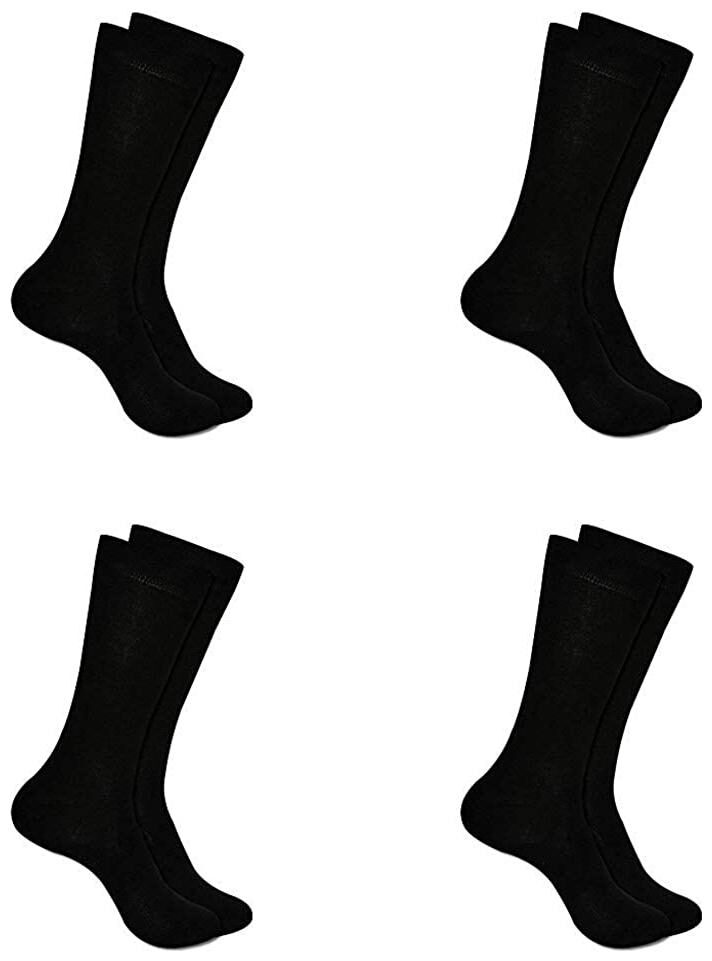 

Pinkit Black Cotton Calf length socks ( Pack of 4 )