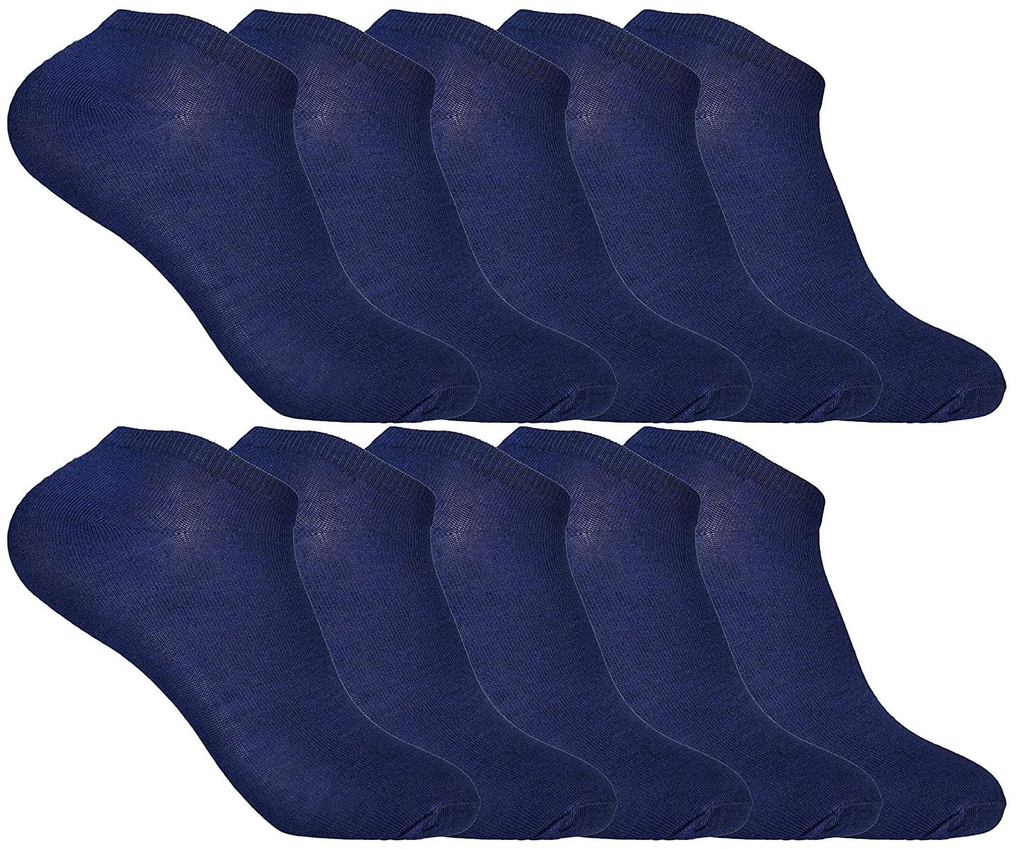 

Pinkit Blue Cotton Ankle length socks ( Pack of 10 )