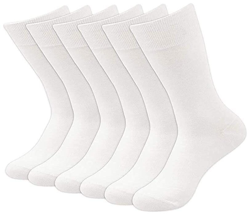 

Pinkit Silver Cotton Calf length socks ( Pack of 6 )