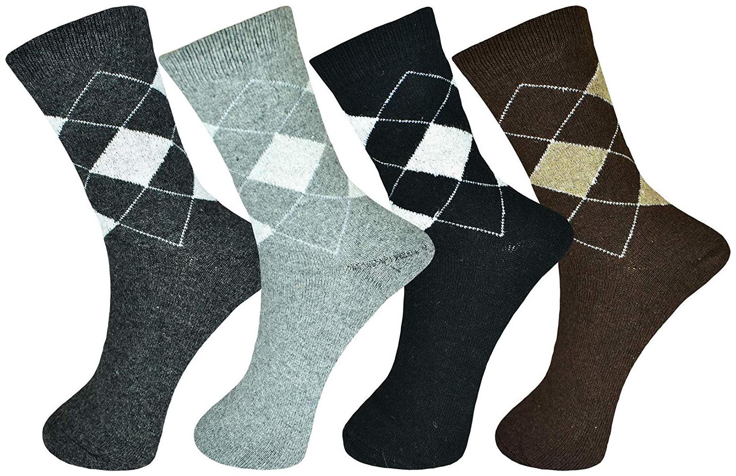 

PINKIT Multi Cotton Crew length socks ( 4 pairs )