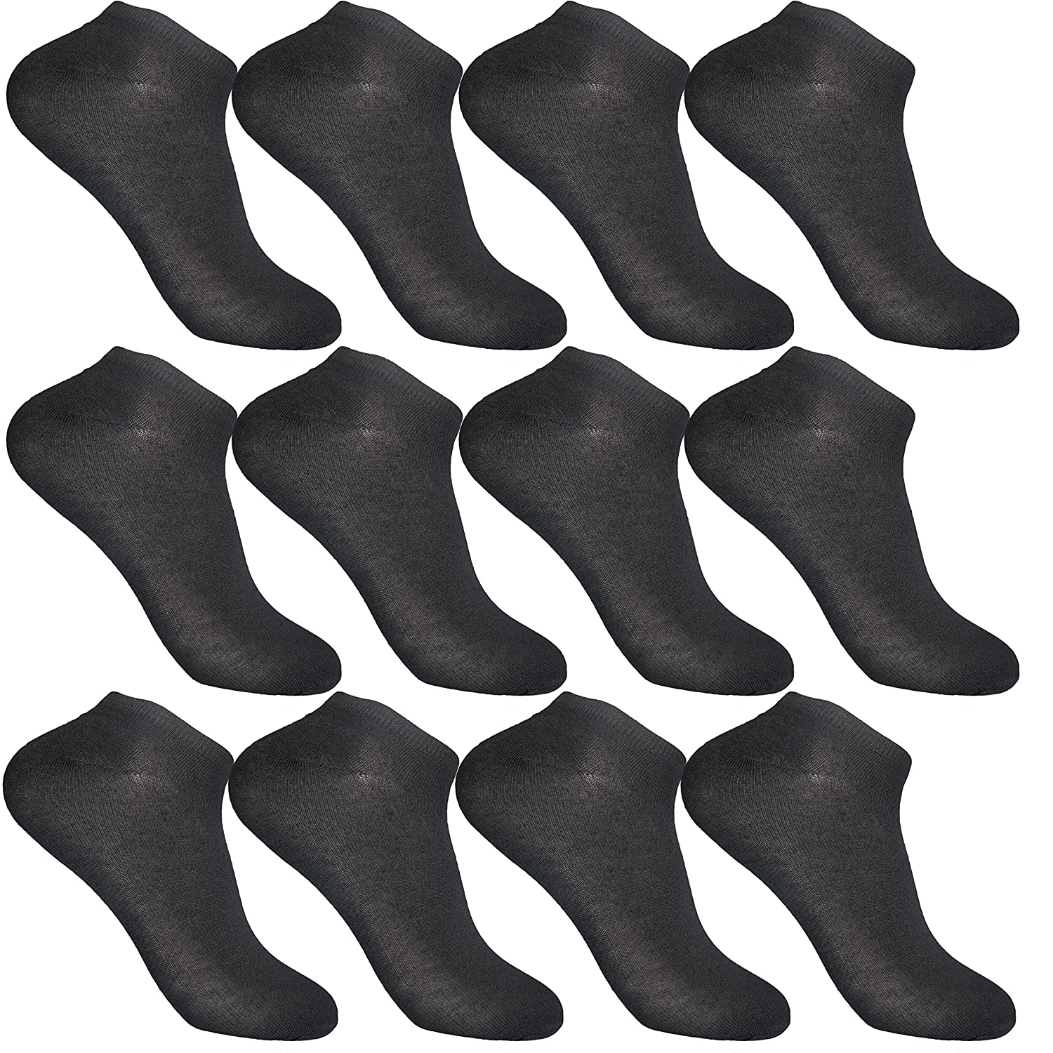 

PinKit Men s Cotton Ankle Socks (Pack of 12)