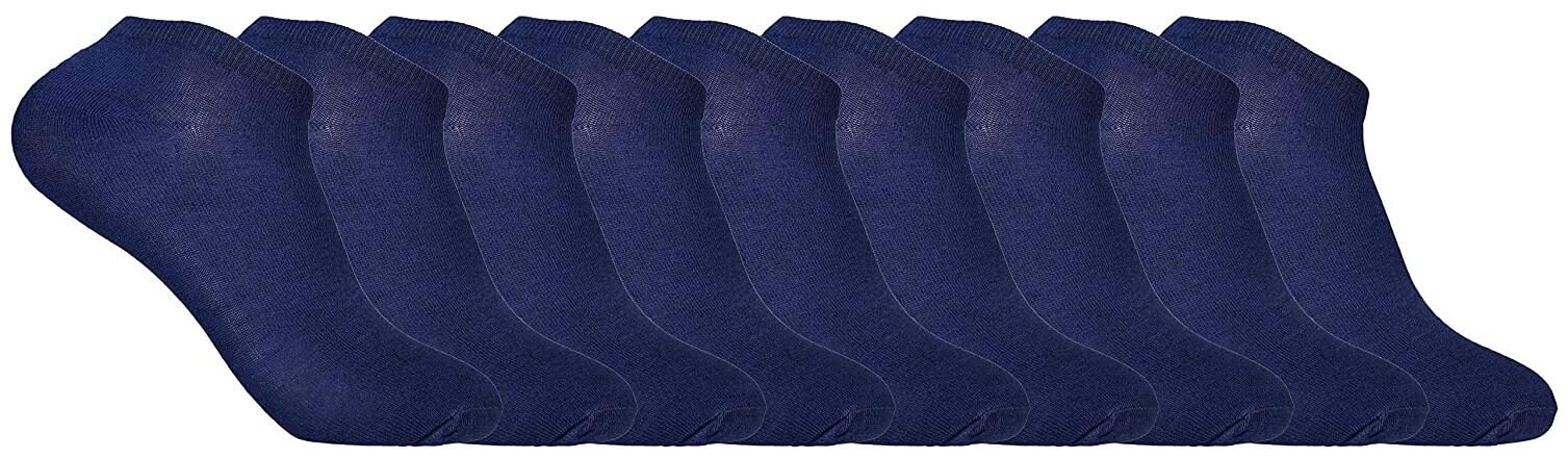 

Pinkit Navy blue Cotton Ankle length socks ( Pack of 9 )