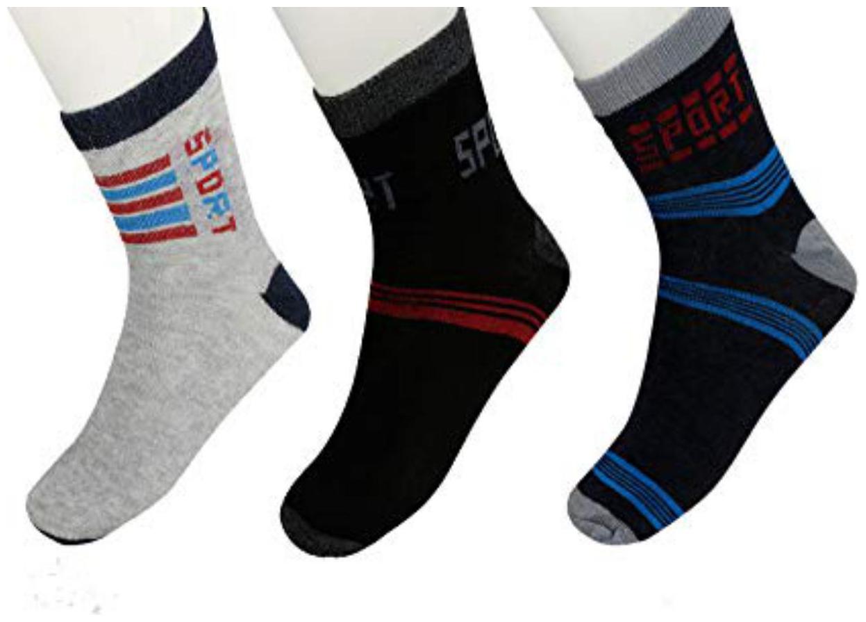 

PINKIT Multi Cotton Ankle length socks ( Pack of 3 )