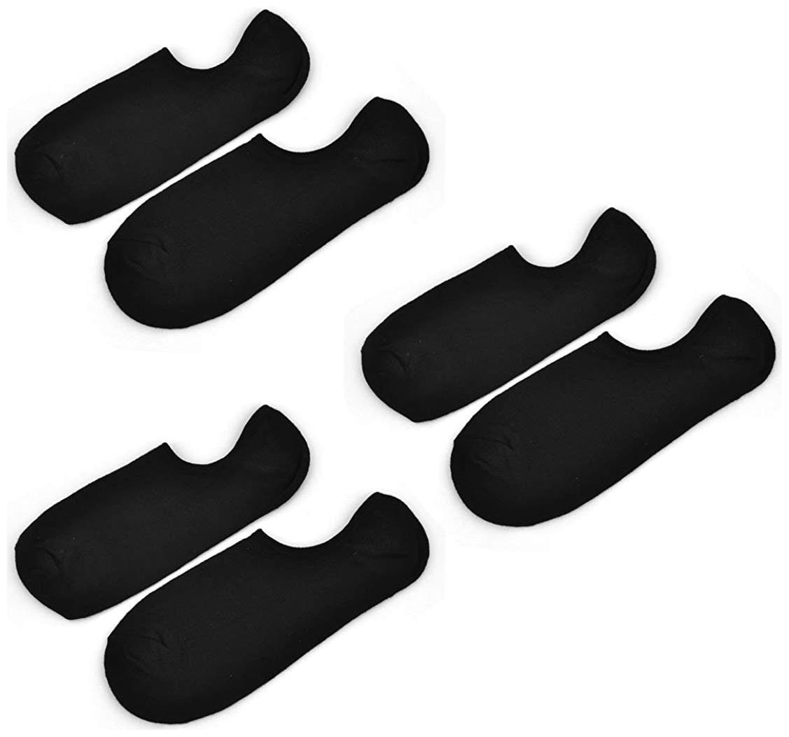 

PINKIT Black Cotton No show socks ( 3 pairs )