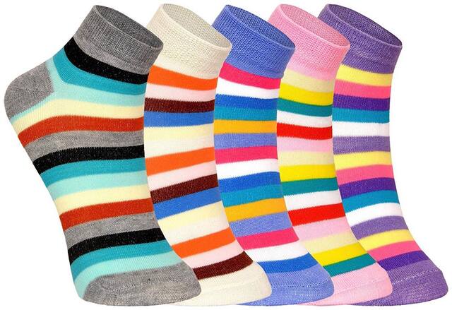 PINKIT Women Ankle Length 5 Pairs Multi