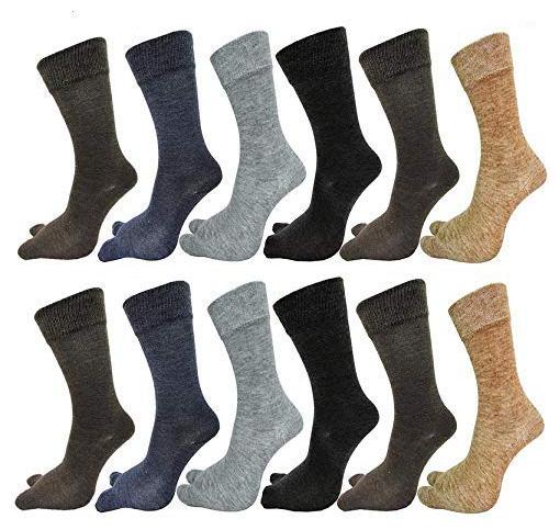 

Pinkit Unisex Wool Calf Length Socks Pack of 12 Multi