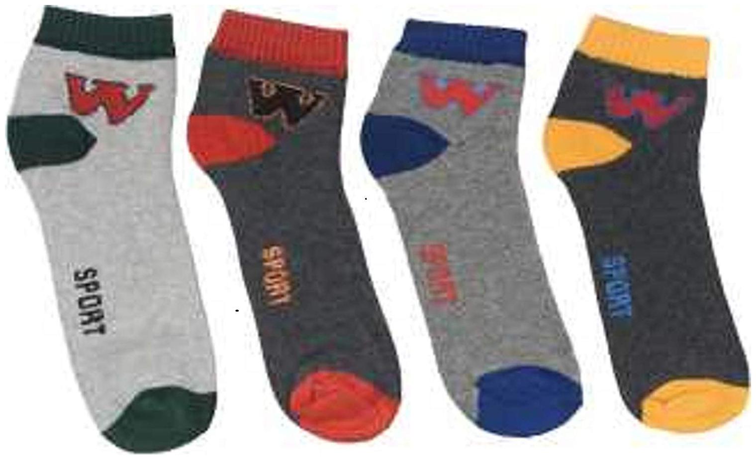

PINKIT Multi Cotton Crew length socks ( 4 pairs )