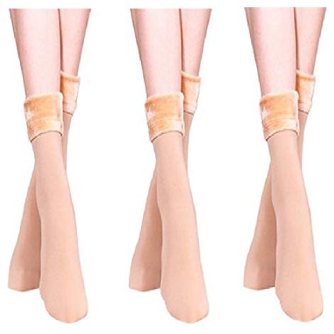 

Pinkit Women Wool Calf Length Socks Pack of 3 Beige