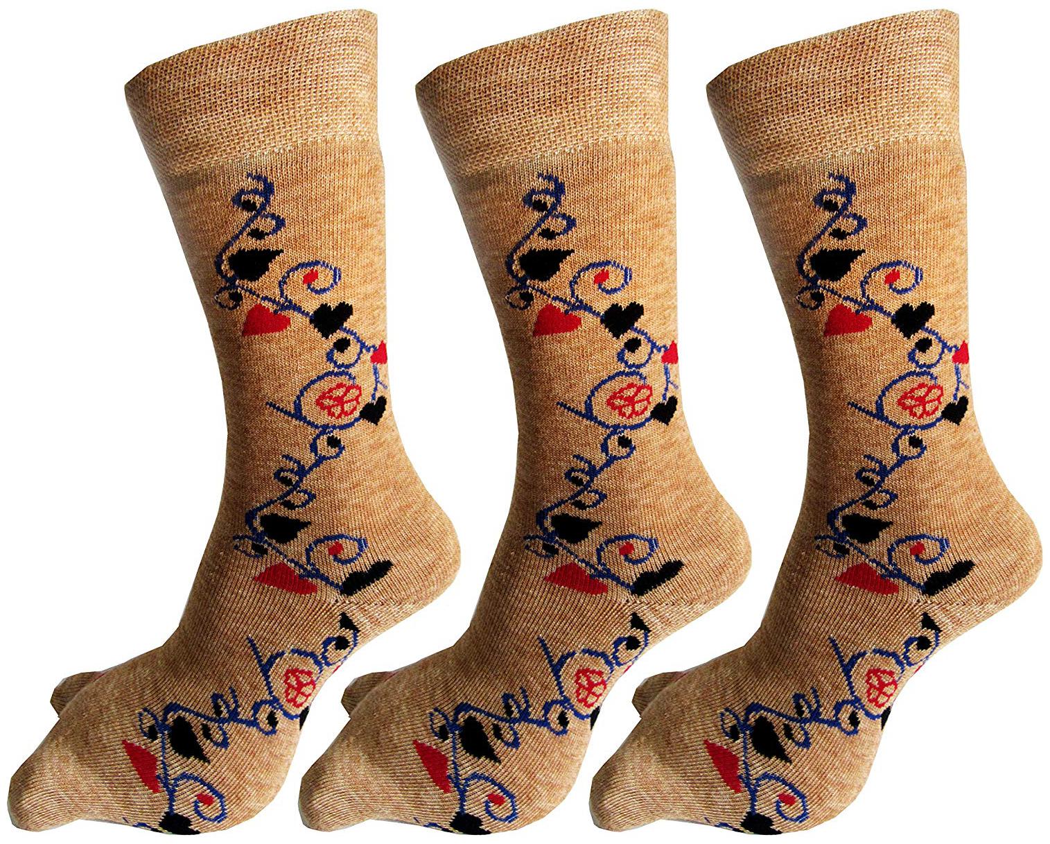 

PinKit Women s Warm Socks Terry Wool Thicken Socks with Thumb Winter Socks (Beige Free Size) Pack of 3 Pairs (Any 3 Designs)
