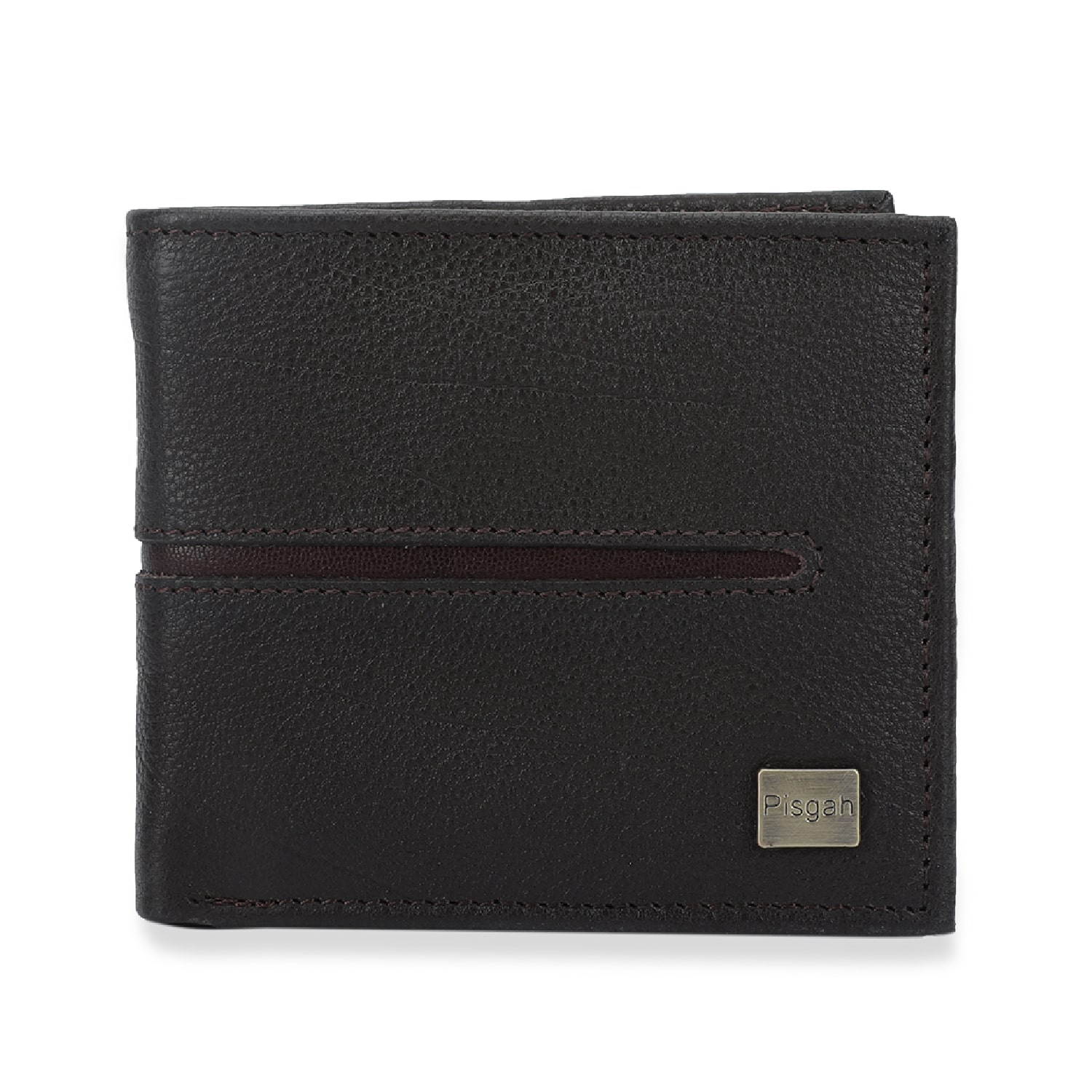 

Pisgah Men Brown Leather Bi-Fold Wallet ( Pack of 1 )