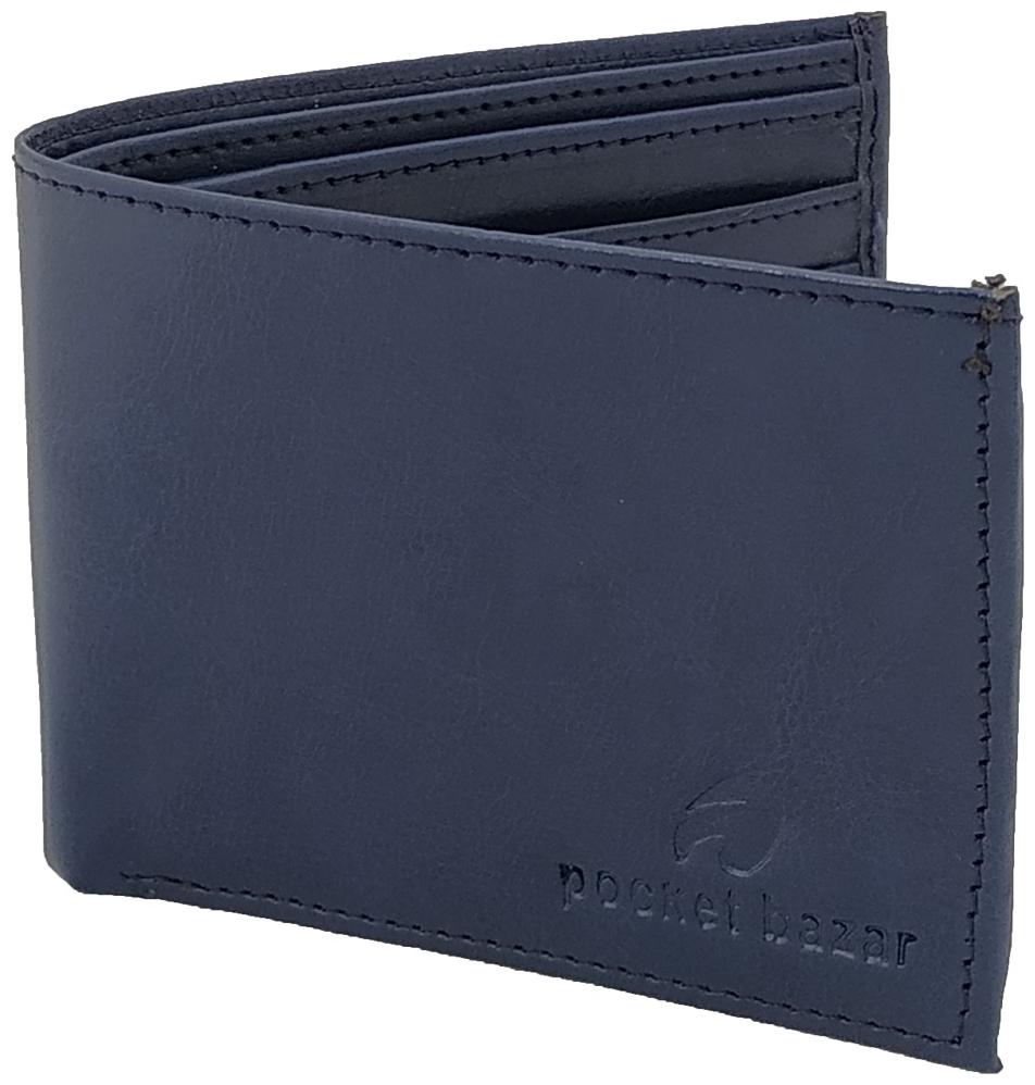 

pocket bazar Men Blue Synthetic leather Bi-Fold Wallet ( Pack of 1 )