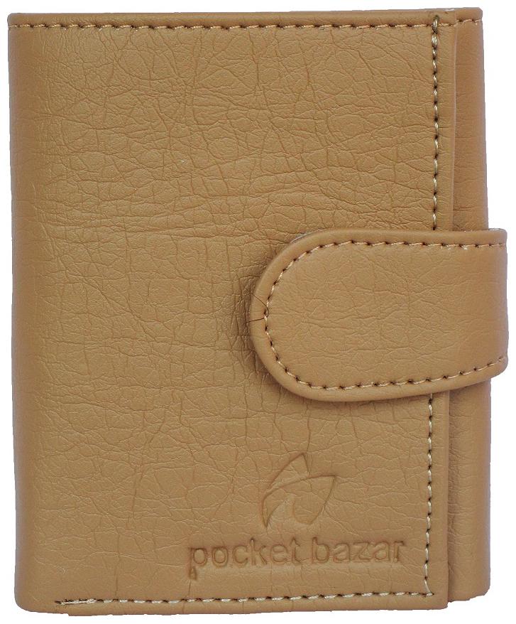 

pocket bazar Men Beige Artificial Leather Wallet (7 Card Slots)
