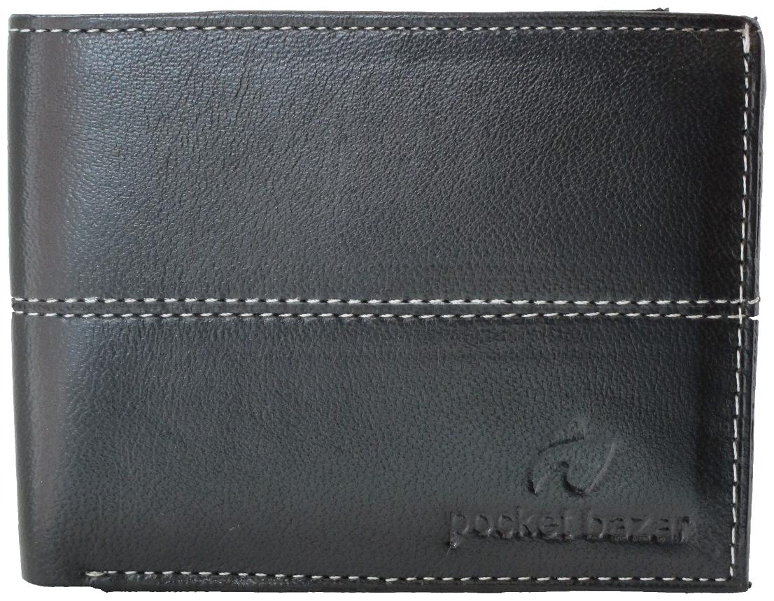 

pocket bazar Men Black Pu Bi-Fold Wallet ( Pack of 1 )