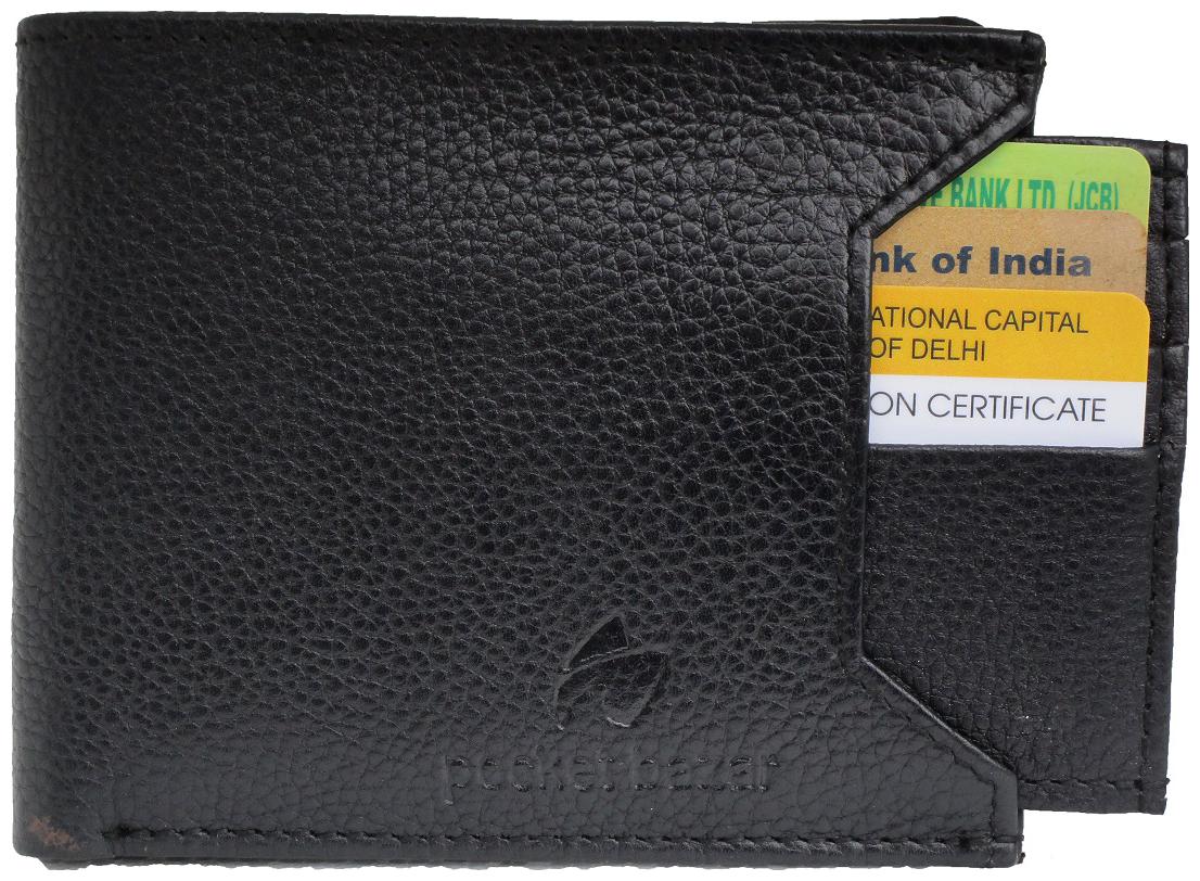 

pocket bazar Men Black Pu Bi-Fold Wallet ( Pack of 1 )
