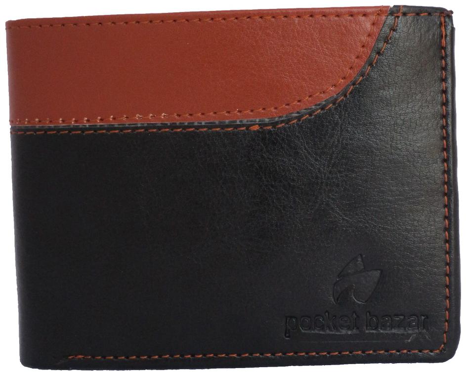 

pocket bazar Men Black Artificial Leather Wallet (7 Card Slots)