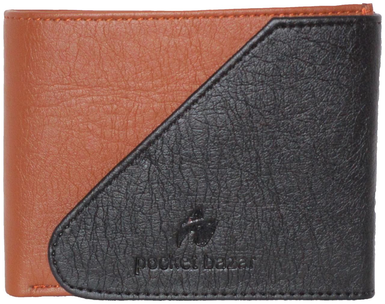 

pocket bazar Men Black Pu Bi-Fold Wallet ( Pack of 1 )