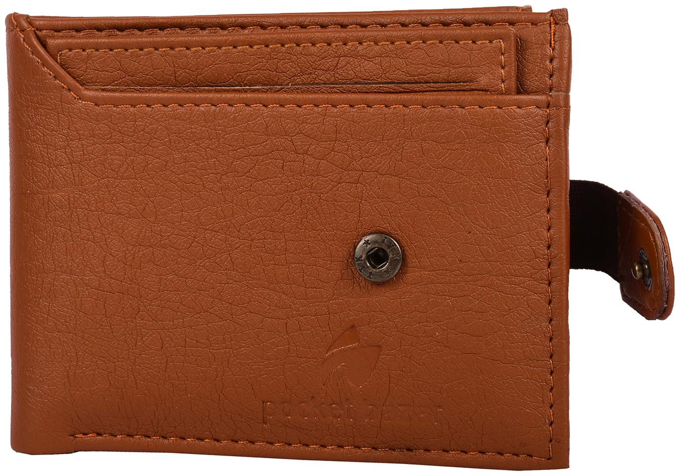 

pocket bazar Men Tan Leather Bi-Fold Wallet ( Pack of 1 )