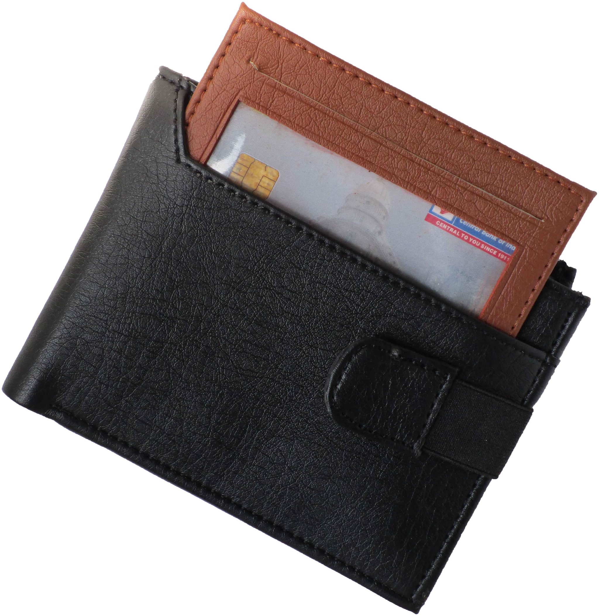 

pocket bazar Men Black Pu Bi-Fold Wallet ( Pack of 1 )