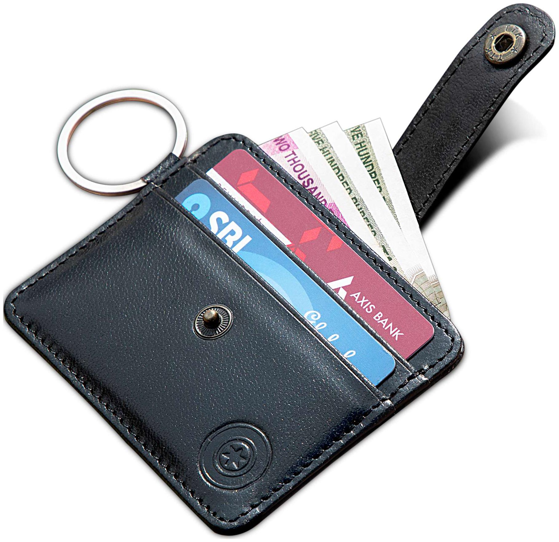 

POLLSTAR Men Leather Card holder - Black Pack of 1