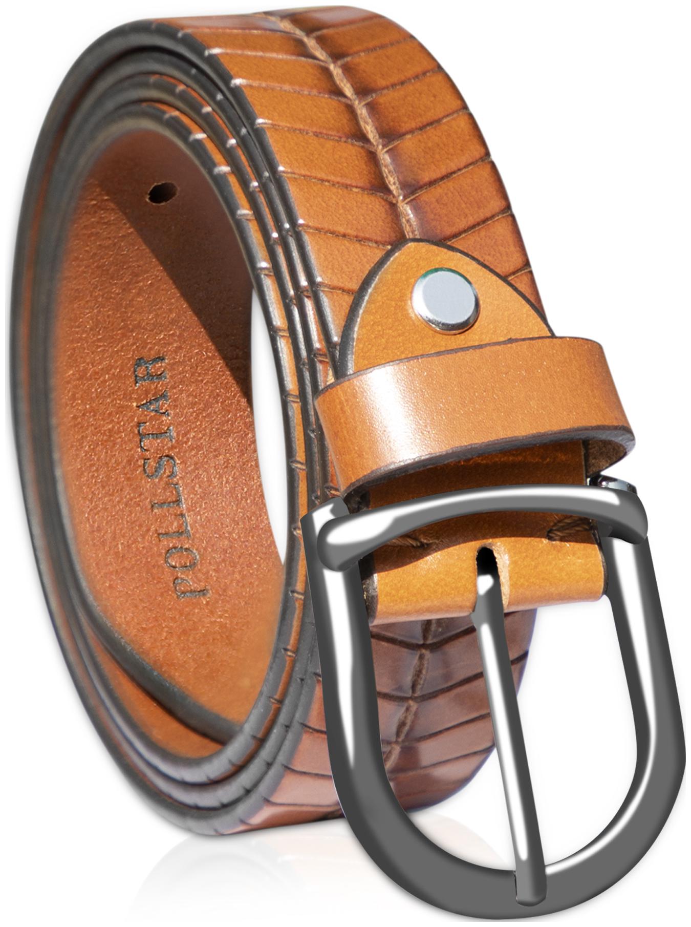 

POLLSTAR Full Grain Leather Casual New Style Jeans Belts for Men (BT128TN)