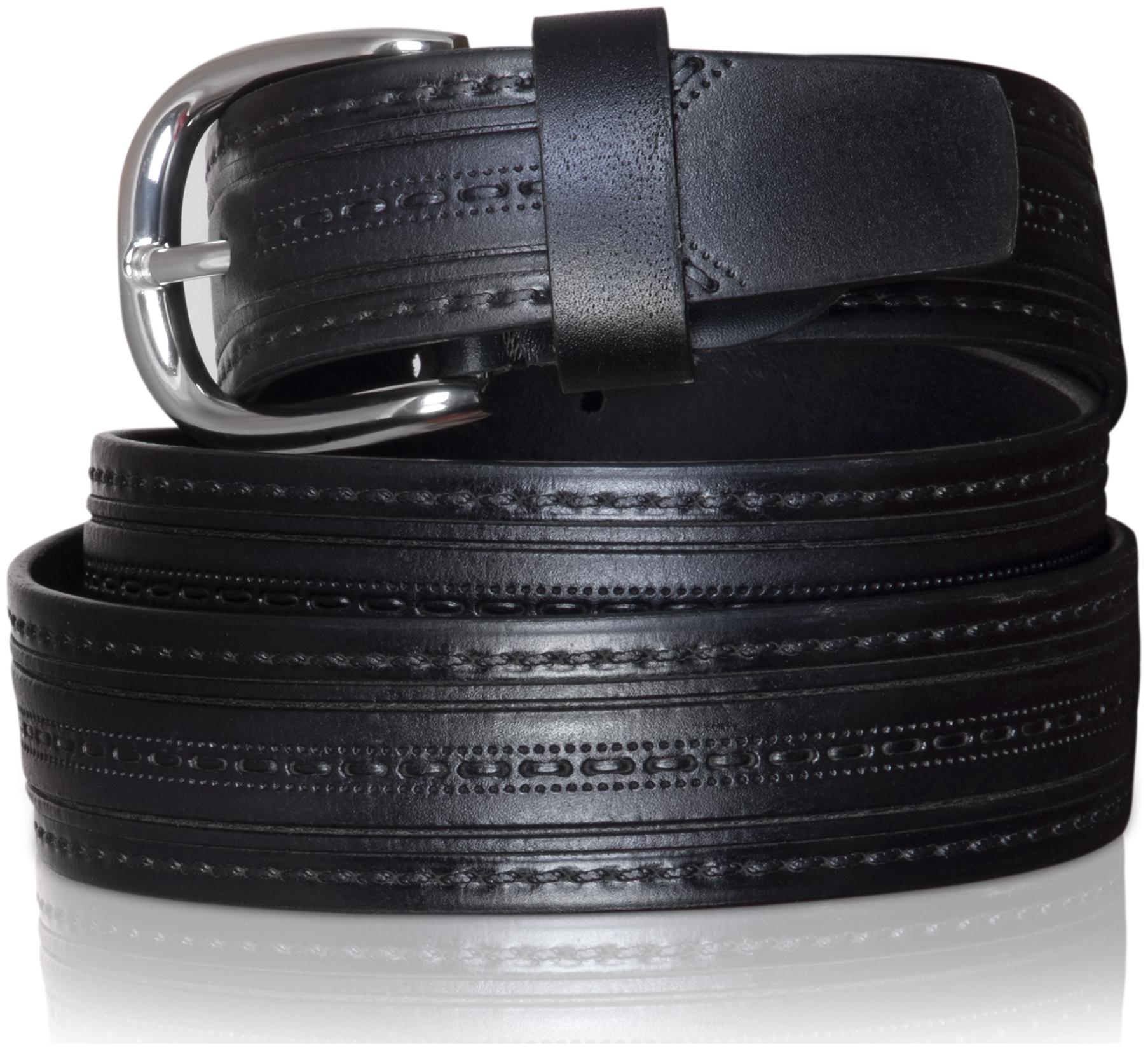 

POLLSTAR Leather Italian Design Business and Casual Lifestyle 1 35 Wide Belt For Men (BT122BK)