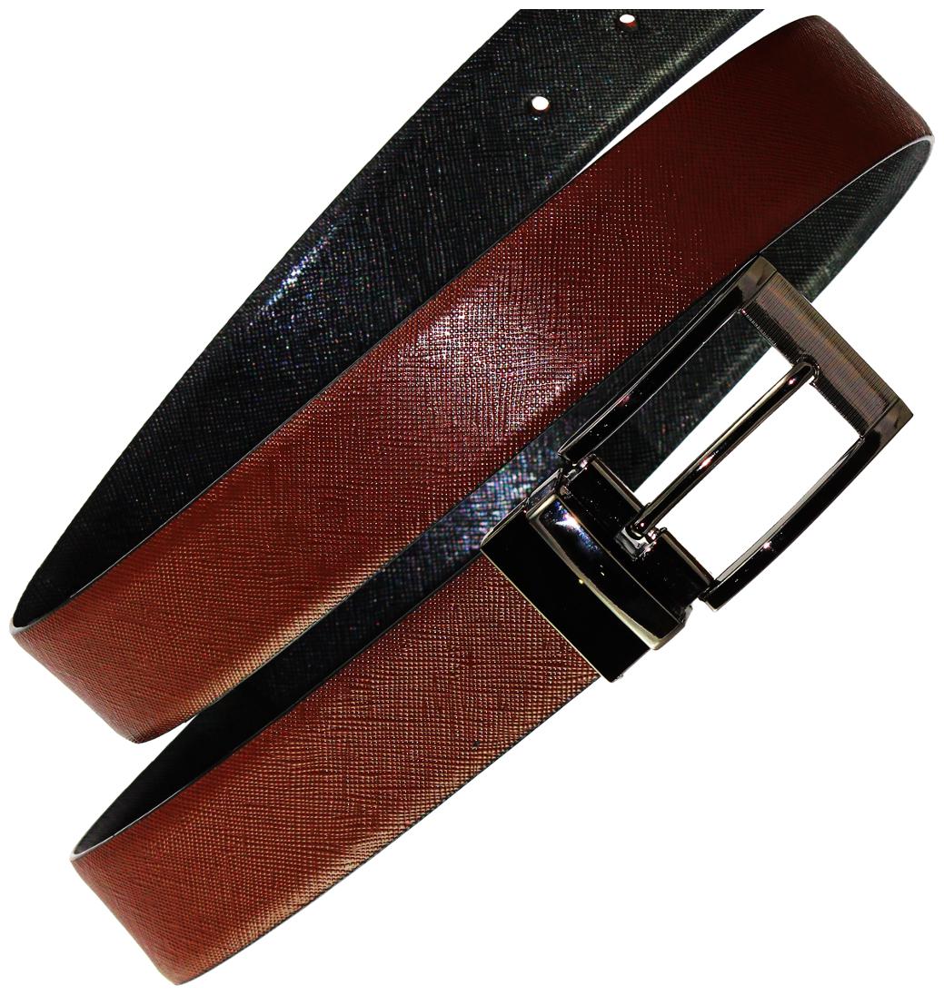 

POLLSTAR Men s Leather Belt Reversible 1 38 Wide Rotated Buckle Gift Box (BT104)