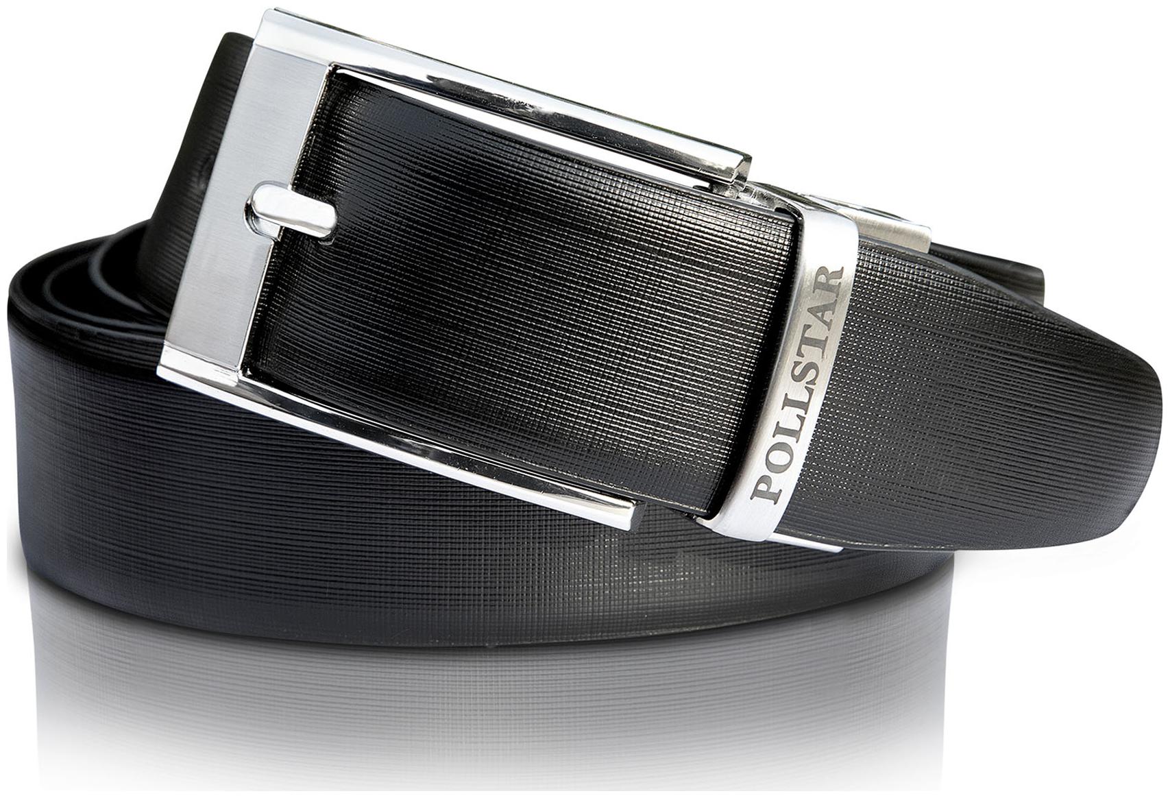 

POLLSTAR Men s Genuine Italian Leather Dress Belt Black Brown Reversible (BT111)