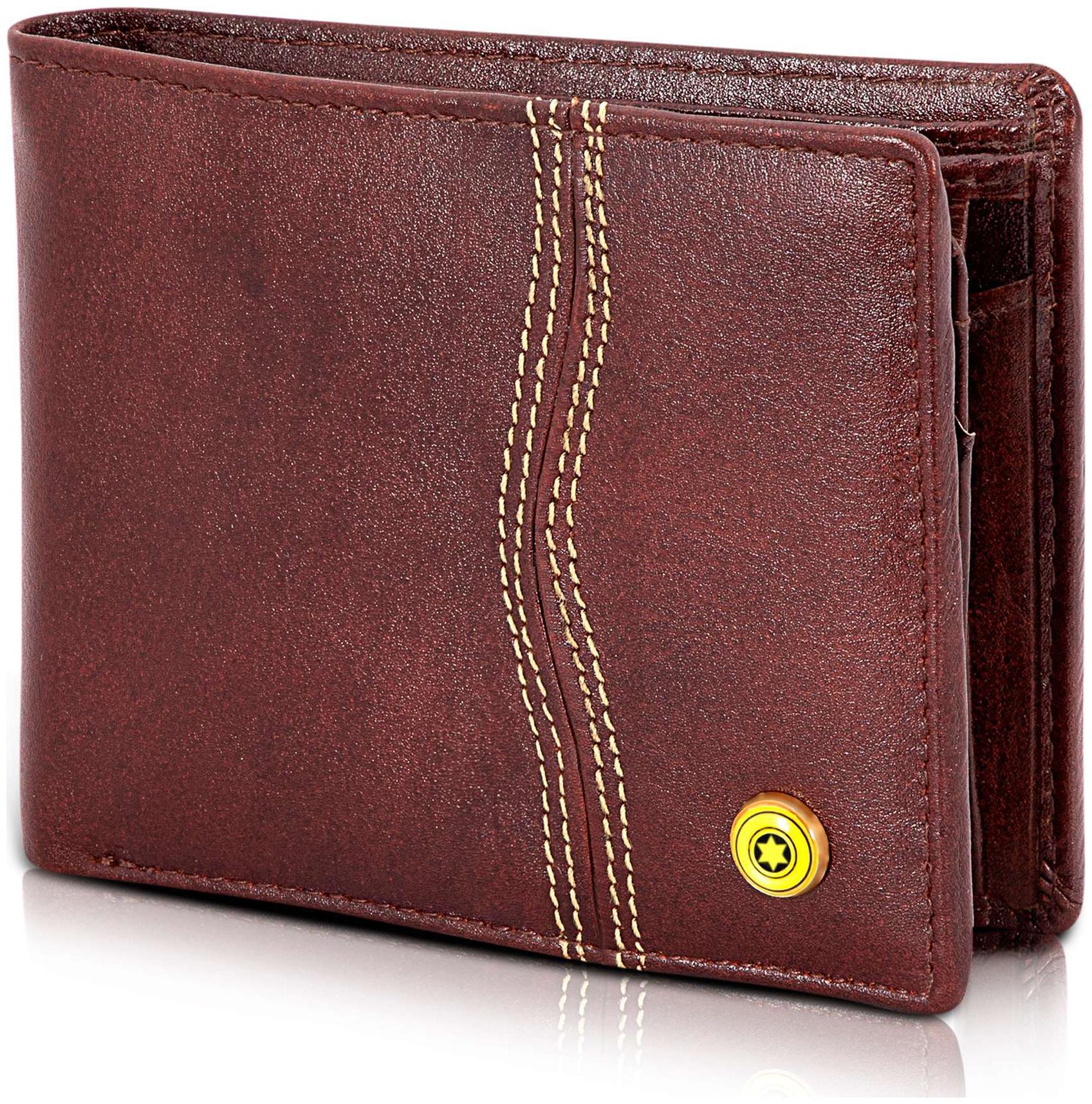 

POLLSTAR Men Brown Leather Bi-Fold Wallet ( Pack of 1 )