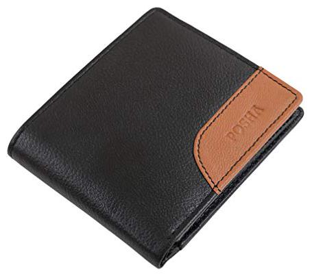 

Posha Men Black Leather Bi-Fold Wallet ( Pack of 1 )