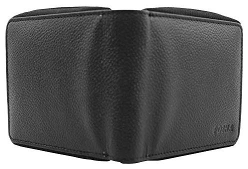

Posha Men Black Leather Bi-Fold Wallet ( Pack of 1 )