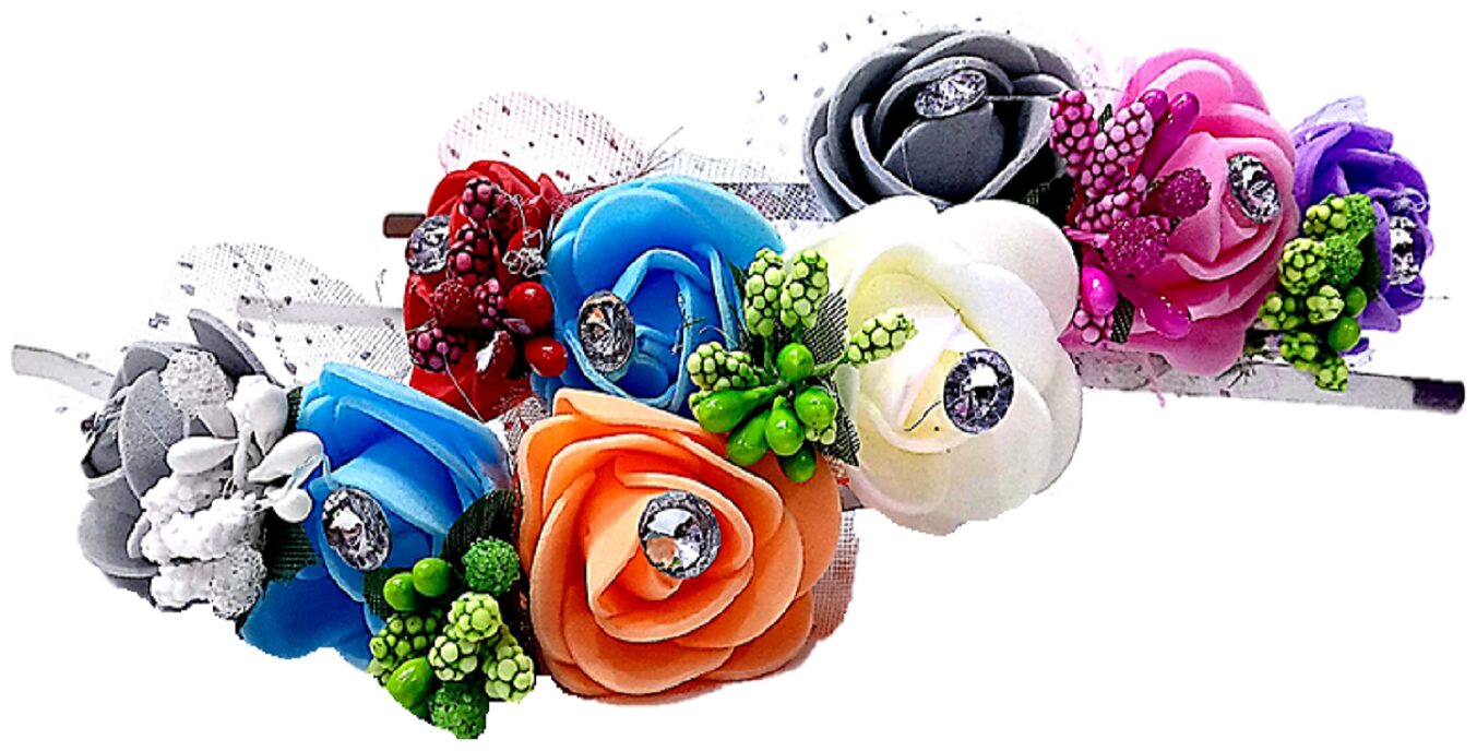 

Proplady Combo Tiara Crown MultiRose Metal Hair Band with Stones HeadBand for Girls Women (Pack of 3)