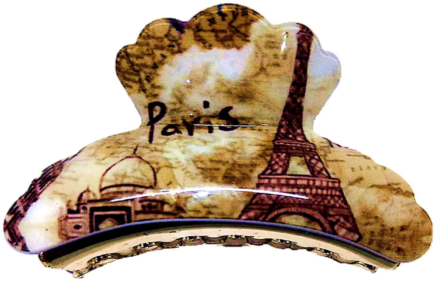 

Proplady Designer Paris Collection (L Size) Printed Double Layered Butterfly Clutch Hair Clip Back Pin for Girls Women Wedding Hair Accessories