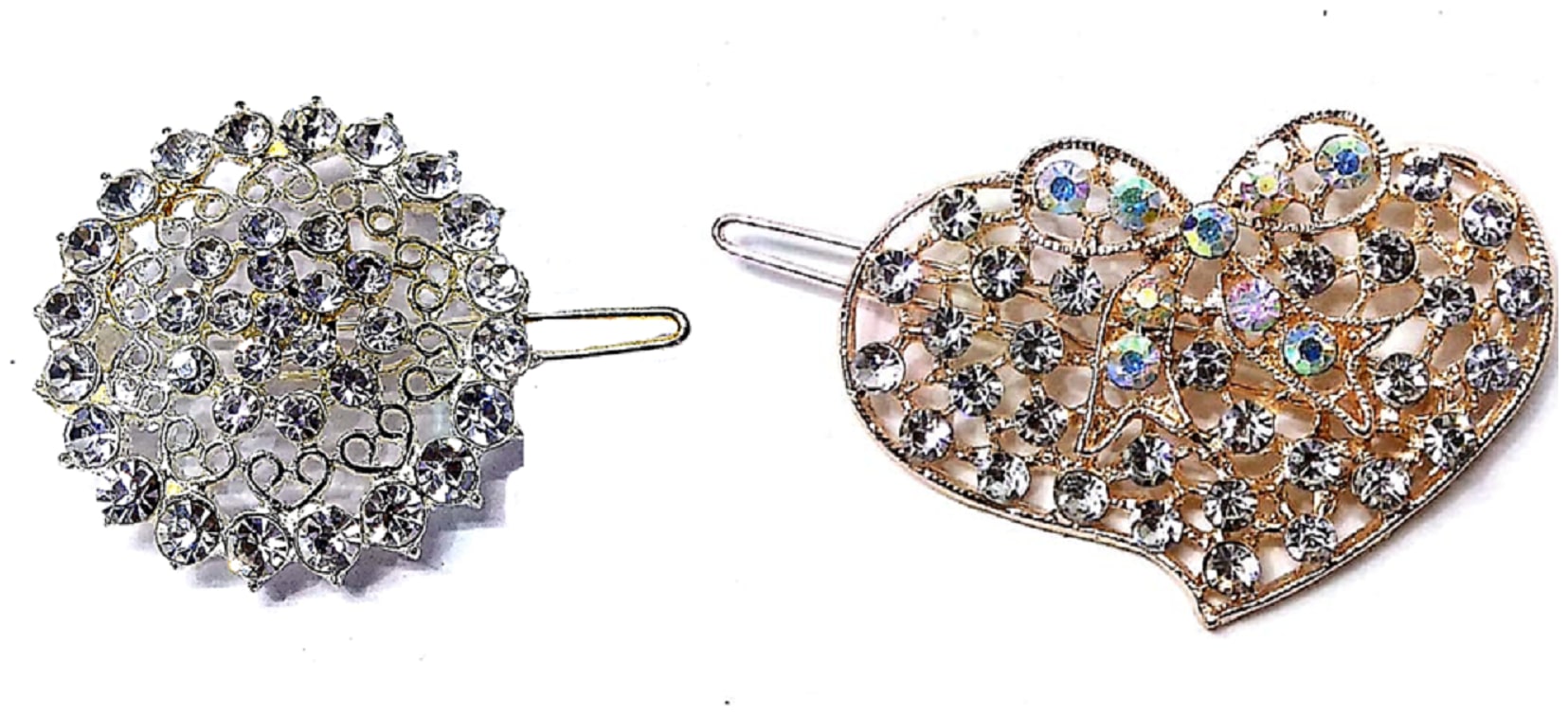 

PROPLADY Women Hair clip ( Silver Set of 2 )