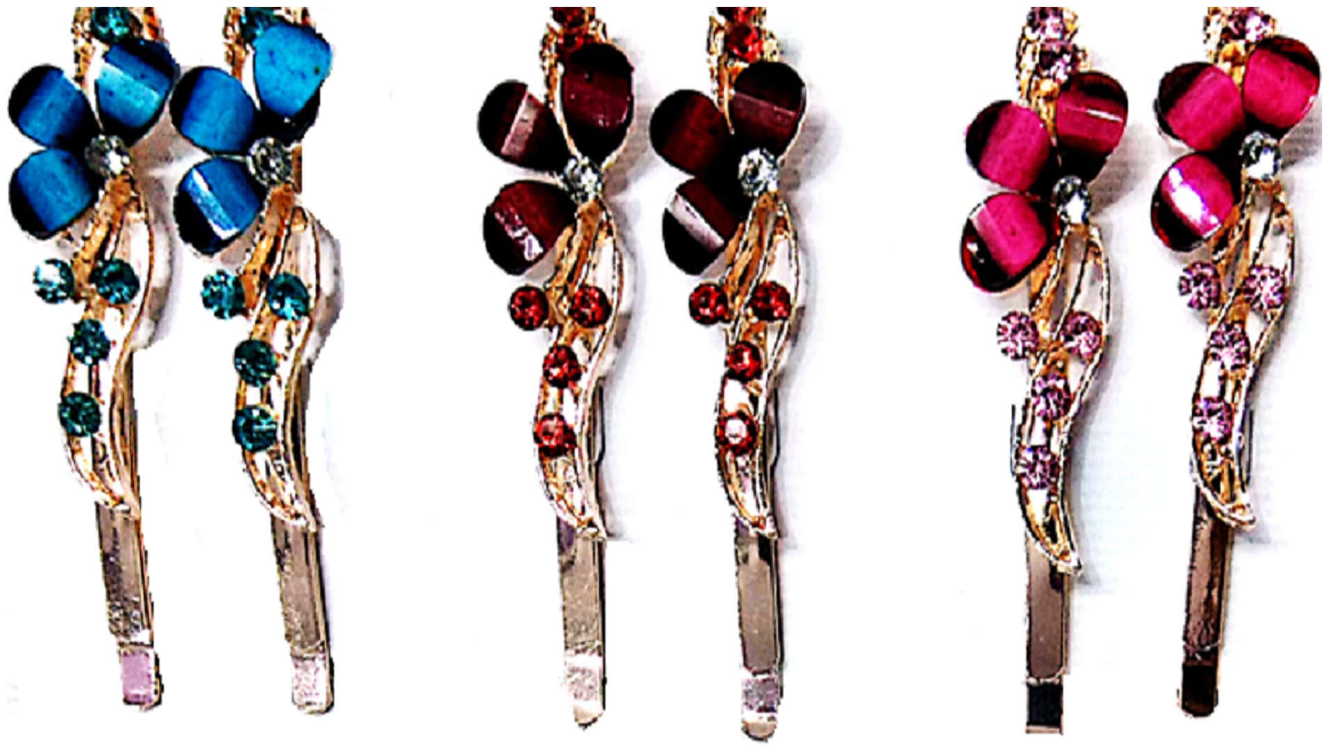 

Proplady Partywear (6 pieces) Stylish Rhinestone Metal Hair Clips Hair Pins Tic Tacs for Girls Women Wedding Hair Accessories Designer Hair Clips