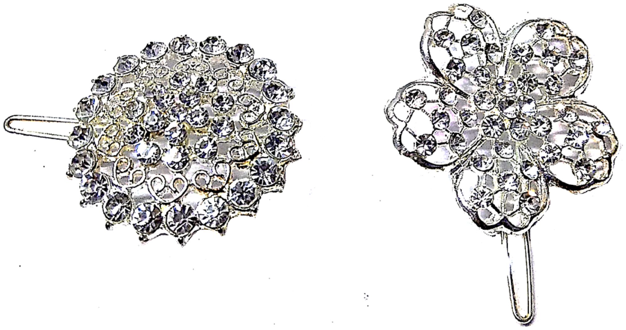 

PROPLADY Women Hair clip ( Silver Set of 2 )