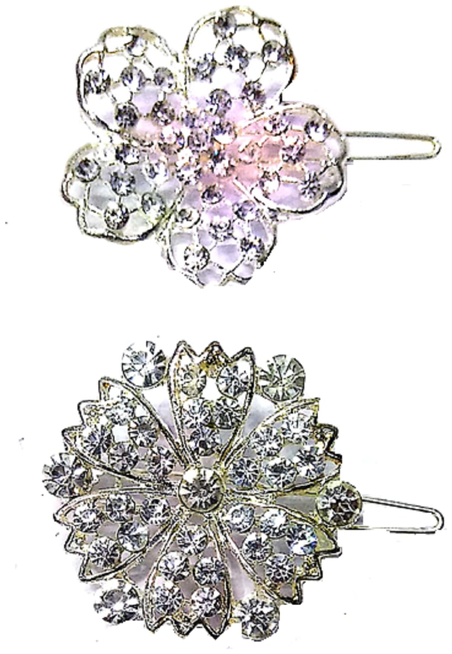 

PROPLADY Women Hair clip ( Silver Set of 2 )