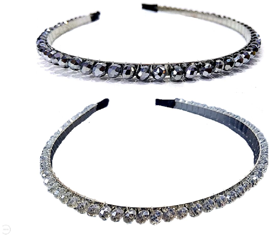 

PROPLADY Women Hair band ( Silver Set of 2 )