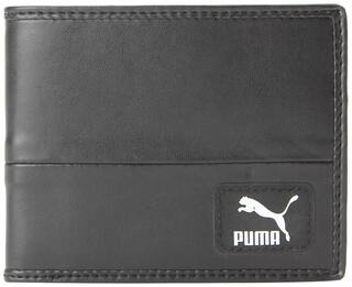 Puma Men Black PU Bi-Fold Wallet