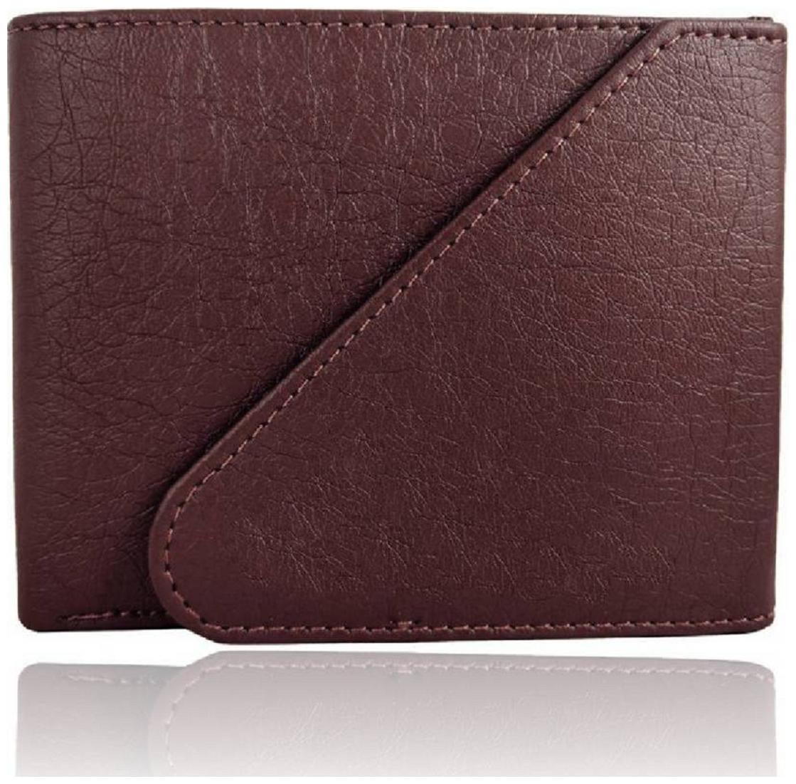 

Pure Leather (pu) Stylish Purse for Men Brown Colour Long Lasting Quality Hand Made (M-0022)