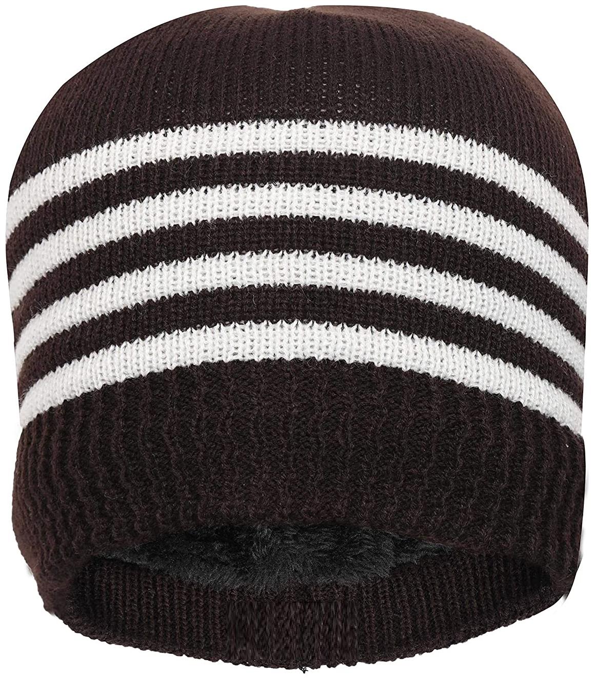 

QUXXA Beanie Winter Knit Wool Warmer Cap Thick Stretchable for Men
